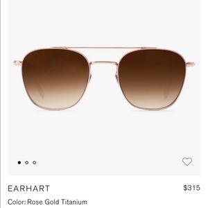 Krewe Earhart Rose Gold Sunglasses unisex